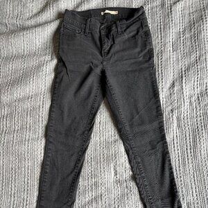 Levi's black super skinny jeans